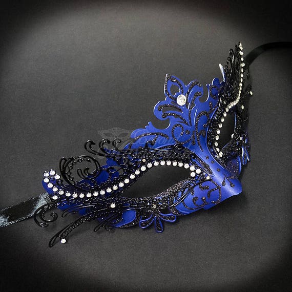 Masquerade Mask Venetian Masquerade Mask Royal Blue Etsy