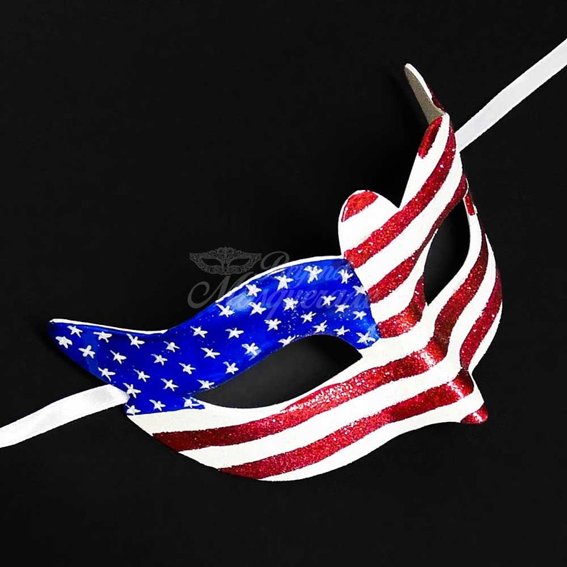 USA Masquerade Mask Flag of the United States Masquerade Ball Etsy