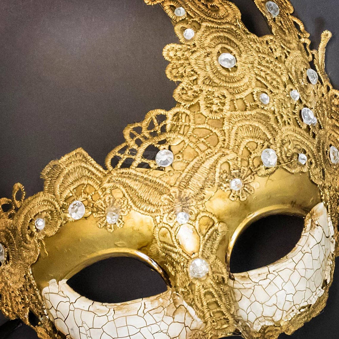 Venetian Goddess Golden Bronze Masquerade Mask Made of Resin | Etsy