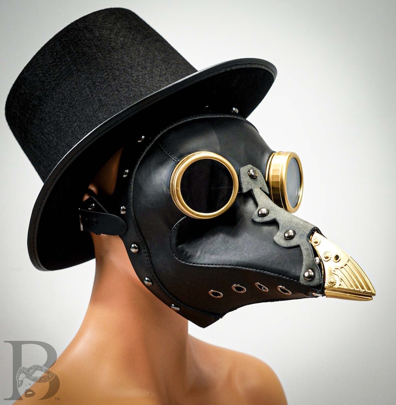 Steampunk Plague Doctor Mask and Hat Halloween Costume Bird Etsy