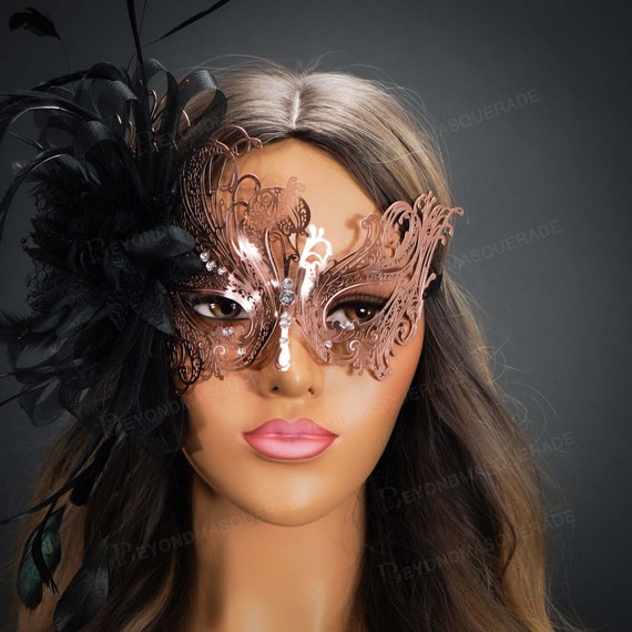 Masque facial vénitien découpé au laser pour bal masqué de New York en 24  heures, masque de mascarade pour femmes, bal masqué -  France