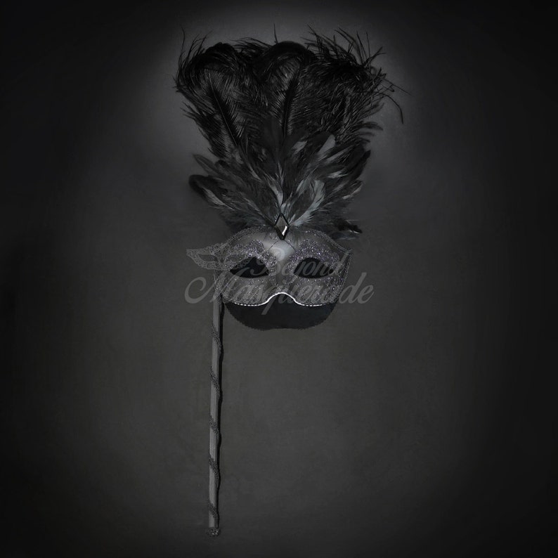 Masquerade Mask Black Masquerade Ball Handheld Stick Mask Mask with Handheld Stick Mardi Gras Masks Mardi Gras Mask