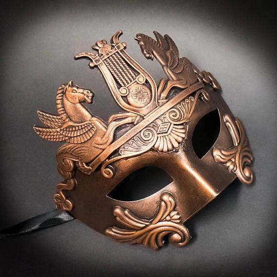 Gold//Black Sun God Mask Men/'s Mask Halloween Ball Roman Mask Masquerade Mask