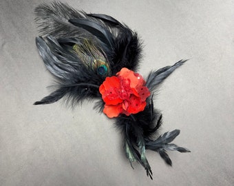 Add Long and Tall Luxurious Feathers Flowers to Any Masquerade Masks by 4everstore