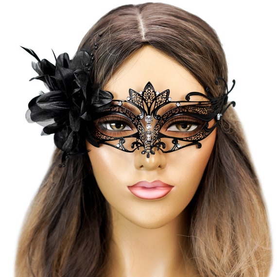 Halloween Carbon Fiber Full Face Mask Prom High-End Black Party