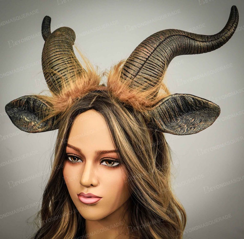 Ram Horns Headband Headdress Fantasy Woodland Cosplay Anime Etsy