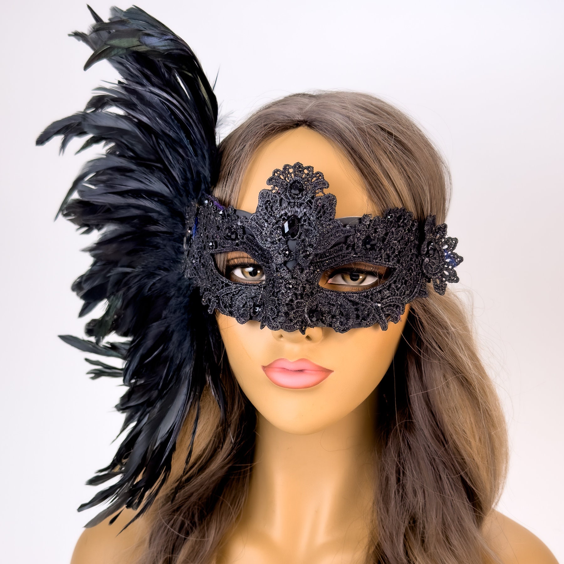 Black Masquerade Masks for Masquerade Ball Mask Metal Lace