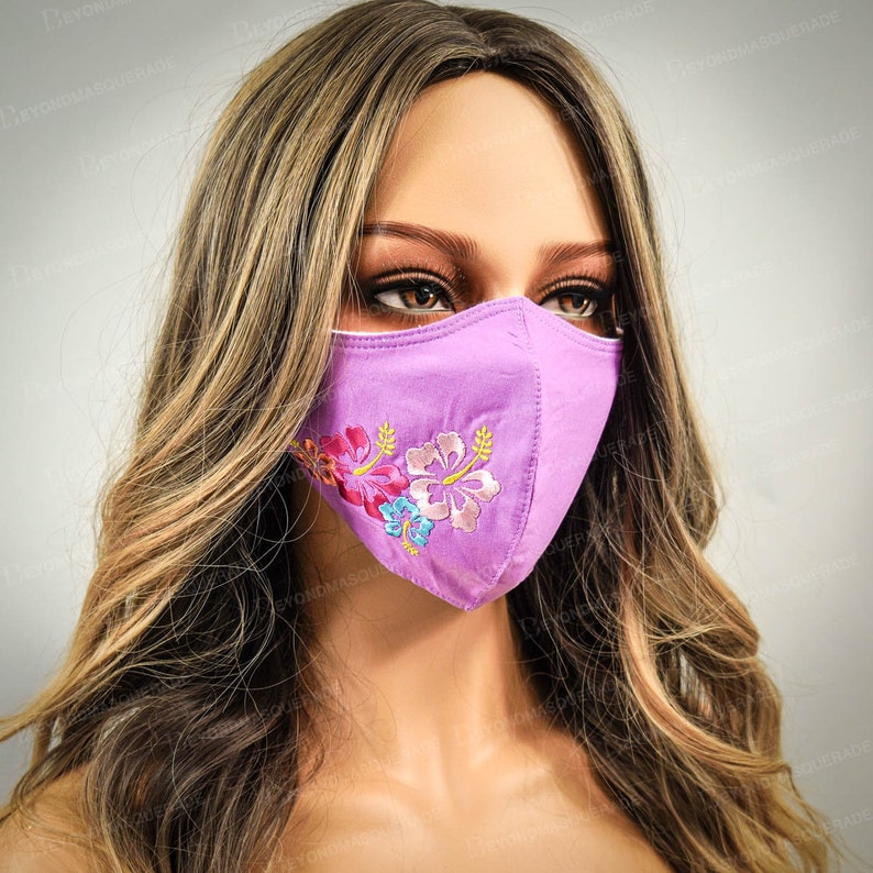 Hawaiian Hibiscus Face Masks Hawaii Face Mask Washable Made in Etsy UK