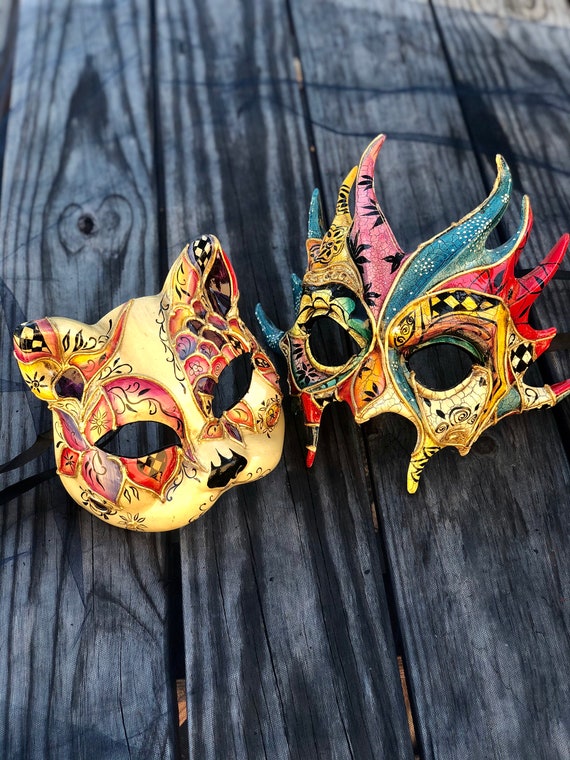 Maschera in maschera per orecchie di gatto per coppia e migliori amici,  costume da gatto, orecchie