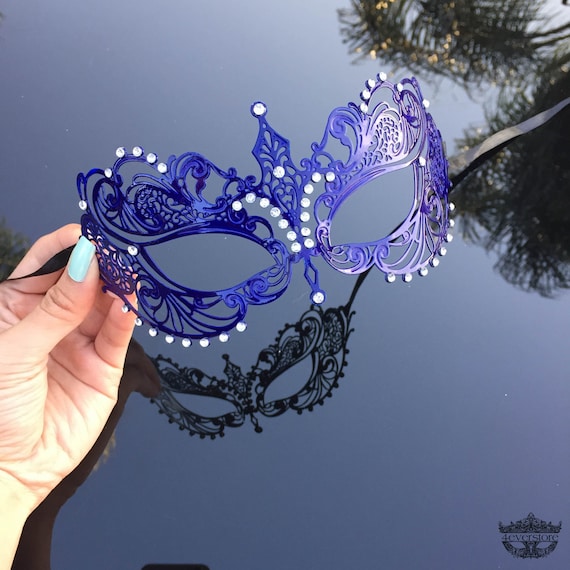 Masquerade Mask Royal Blue Masquerade Mask Masquerade Ball Etsy