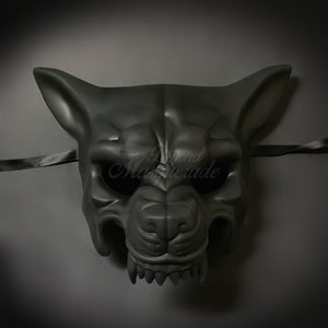 Wolf Halloween Haunted House Props Animal Masquerade Mask Black