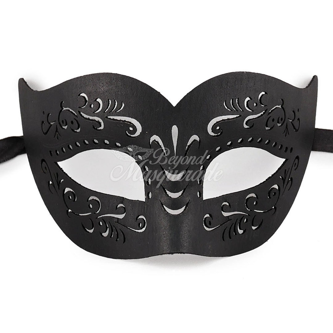 Mens Leather Masquerade Mask, Masquerade Mask, Leather Mask, Black Mask, Mardi Gras Masquerade