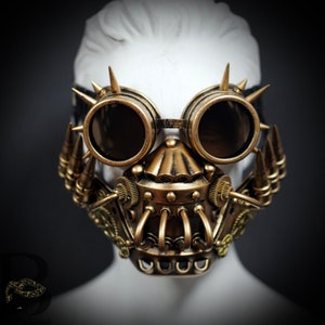 Steampunk Mouth Mask Respirator Gas Mask  Costume Cosplay Masquerade Mask Unisex Fully Adjustable Gold Goggles and Mouth Masquerade Mask