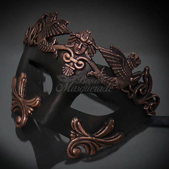Mens Masquerade Mask Masquerade Mask Men Greek God Costume Etsy