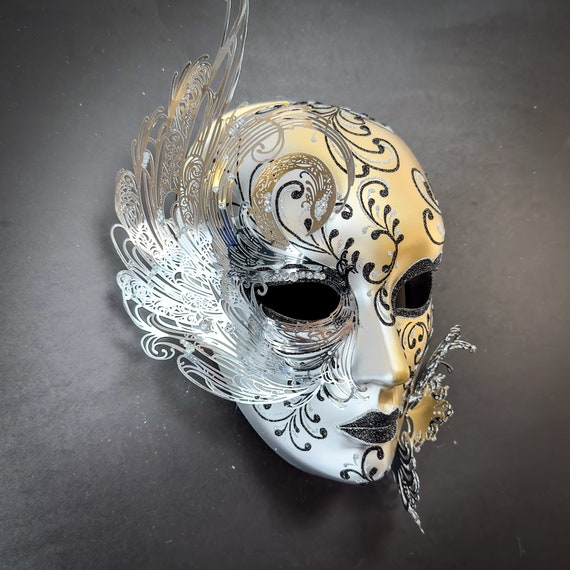 Masquerade Mask Luxurious Wall Decor Mask Silver Black
