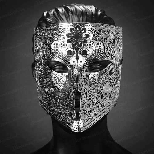Silver Masquerade Masks for Masquerade Ball Mask Metal Lace Etsy