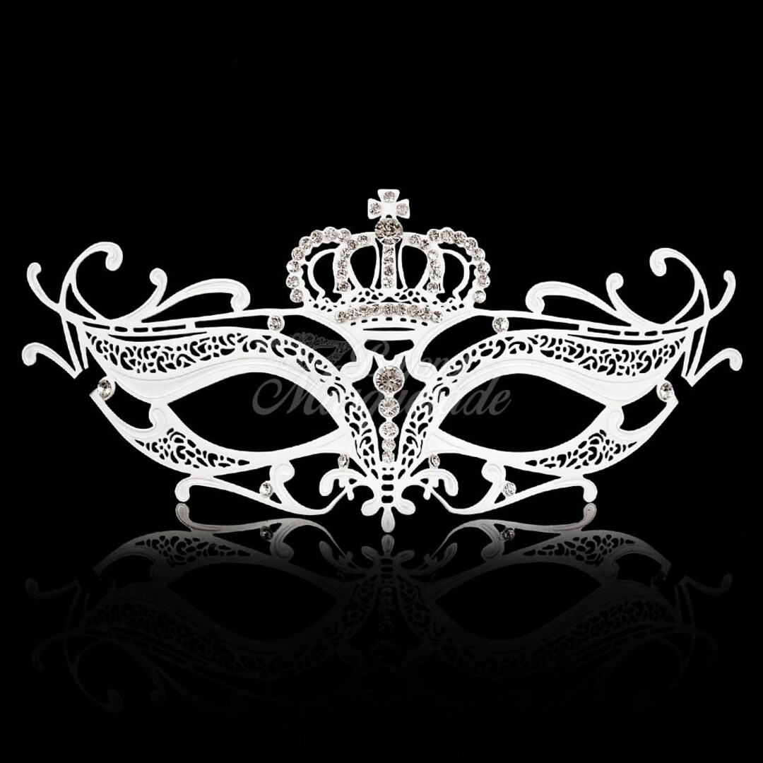 Masquerade Mask White Masquerade Mask Masquerade Ball Mask Etsy