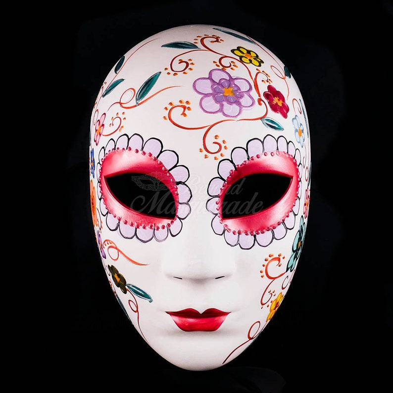 Day of the Dead Mask Full Face Masquerade Mask Dia de los | Etsy