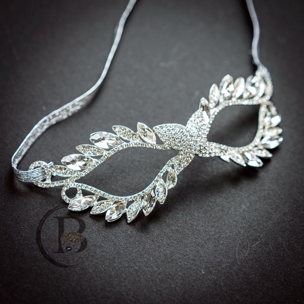 Rhinestone Mask Earrings main image 0