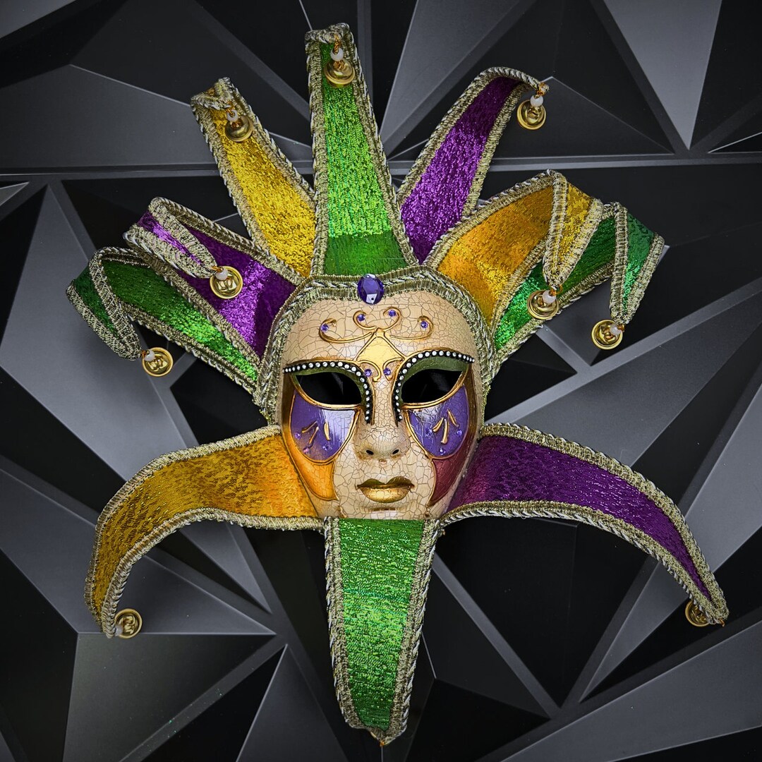 Mardi Gras Mask Jester Mask Carnival Mardi Gras Jester