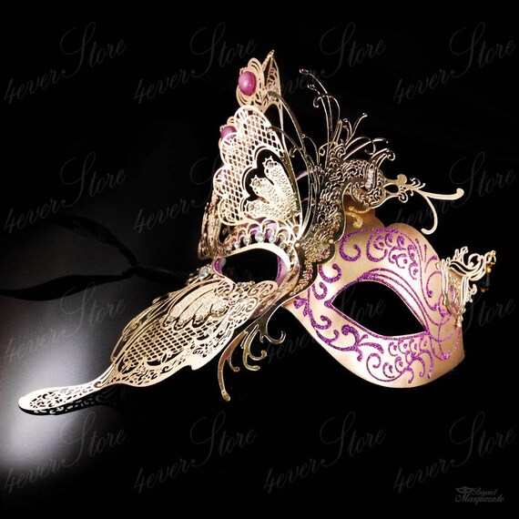 Dark Fairy Vintage Victorian Style Steampunk Hufflepuff Masquerade Pride month Gold Butterfly Mask Fantasy Wedding Veil