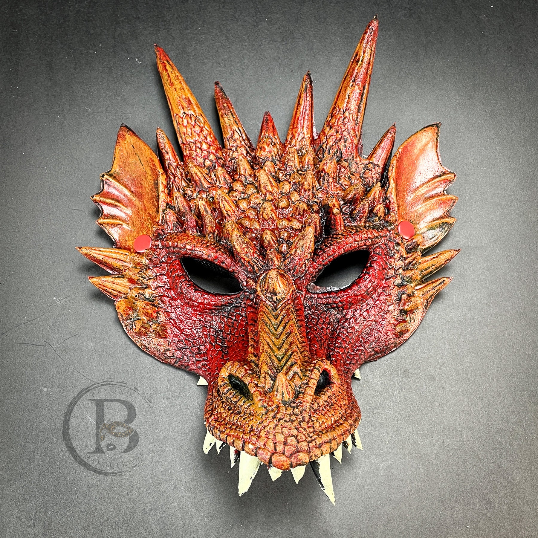 Black and Red Dragon Mask