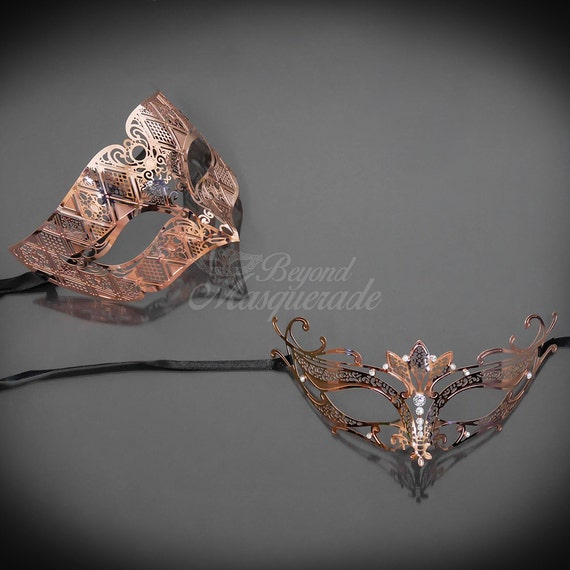 Blush Pink Lace Masquerade Mask for Women Studded With Rhinestones
