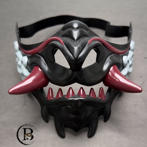 Japanese Oni Demon Cosplay Costume Mask Samurai Costume Mask Halloween Devil Mask Hannya Mask Men's Masquerade Masks Mask Warrior Face Mask