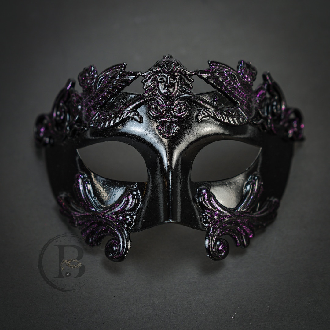 Men’s Purple Masquerade Masks Masquerade Ball Party Mask Cosplay Mask