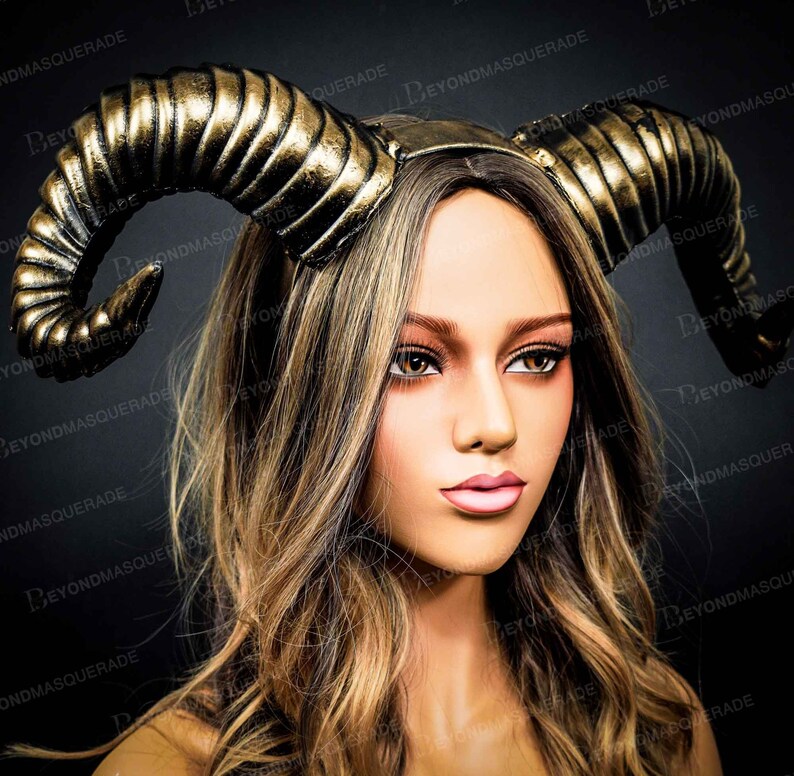 Ram Horns Headband Headdress Fantasy Woodland Cosplay Anime Etsy
