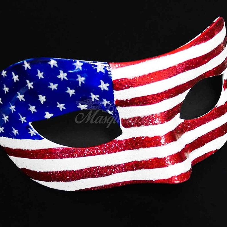 USA Masquerade Mask Flag of the United States Masquerade Ball Etsy