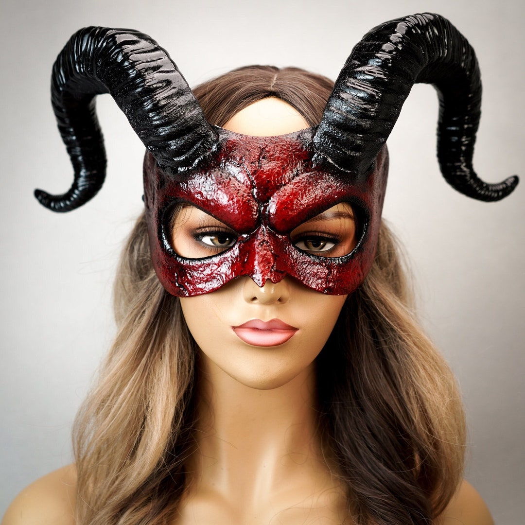 Scary Devil Ram Mask Halloween Masquerade Mask Cosplay Voodoo Mask for