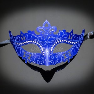 Masquerade Mask for Women Classic Mask Royal Blue Rhinestone - Etsy