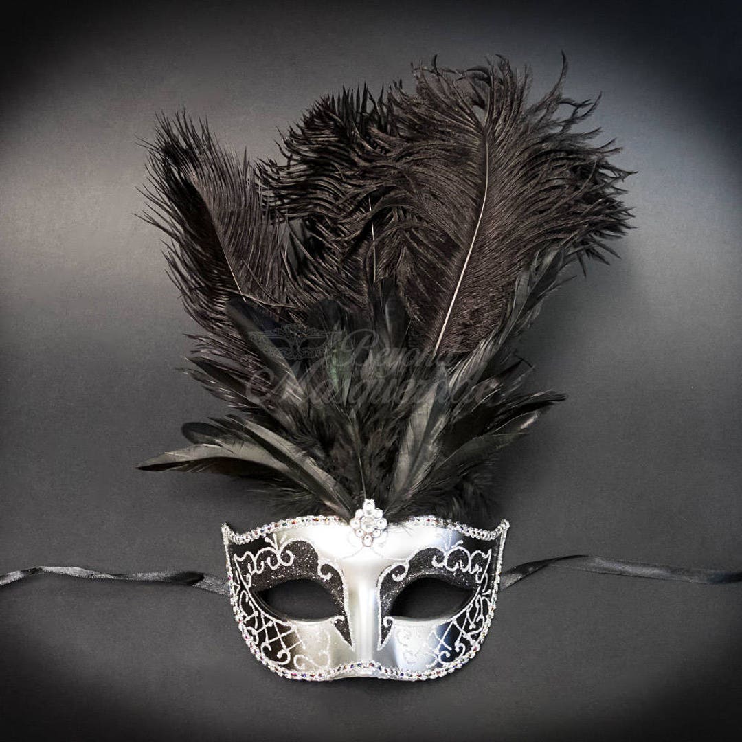 Masquerade Mask, Feather Masquerade Mask, Feather Masks, Mardi Gras