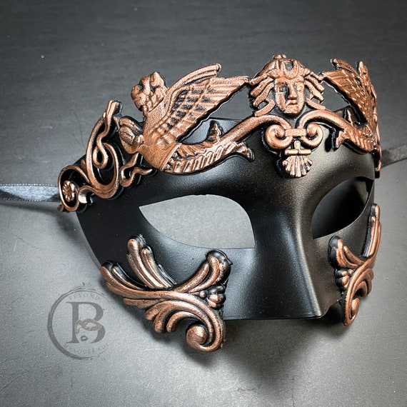 Masquerade Mask for Men, Phantom Masquerade Mask, Mask,Masquerade Ball  Mask, Gold Roman Mask, Greek God Costume, Masquerade Mask Men