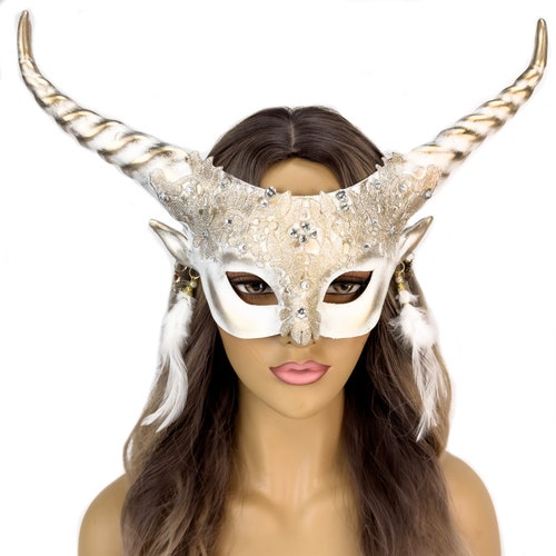Deer Antlers Headband Masquerade Mask Hair Decor Costume Etsy