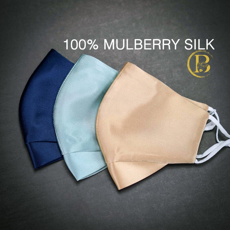 Mulberry Silk Masks With Nose Wire 100 Mulberry Silk Chin Etsy