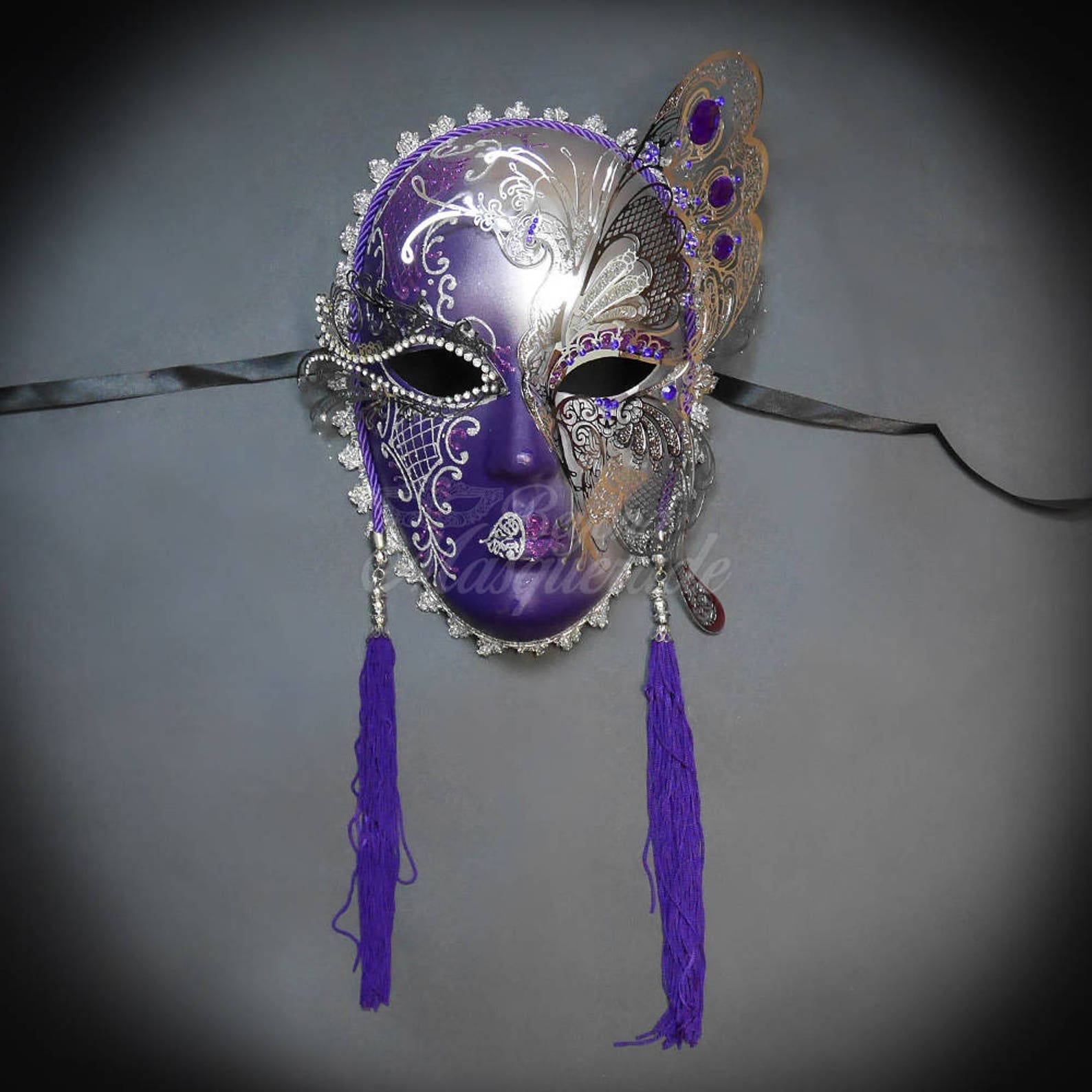 Masquerade Mask Mask Wall Decor Silver Masquerade Ball Etsy