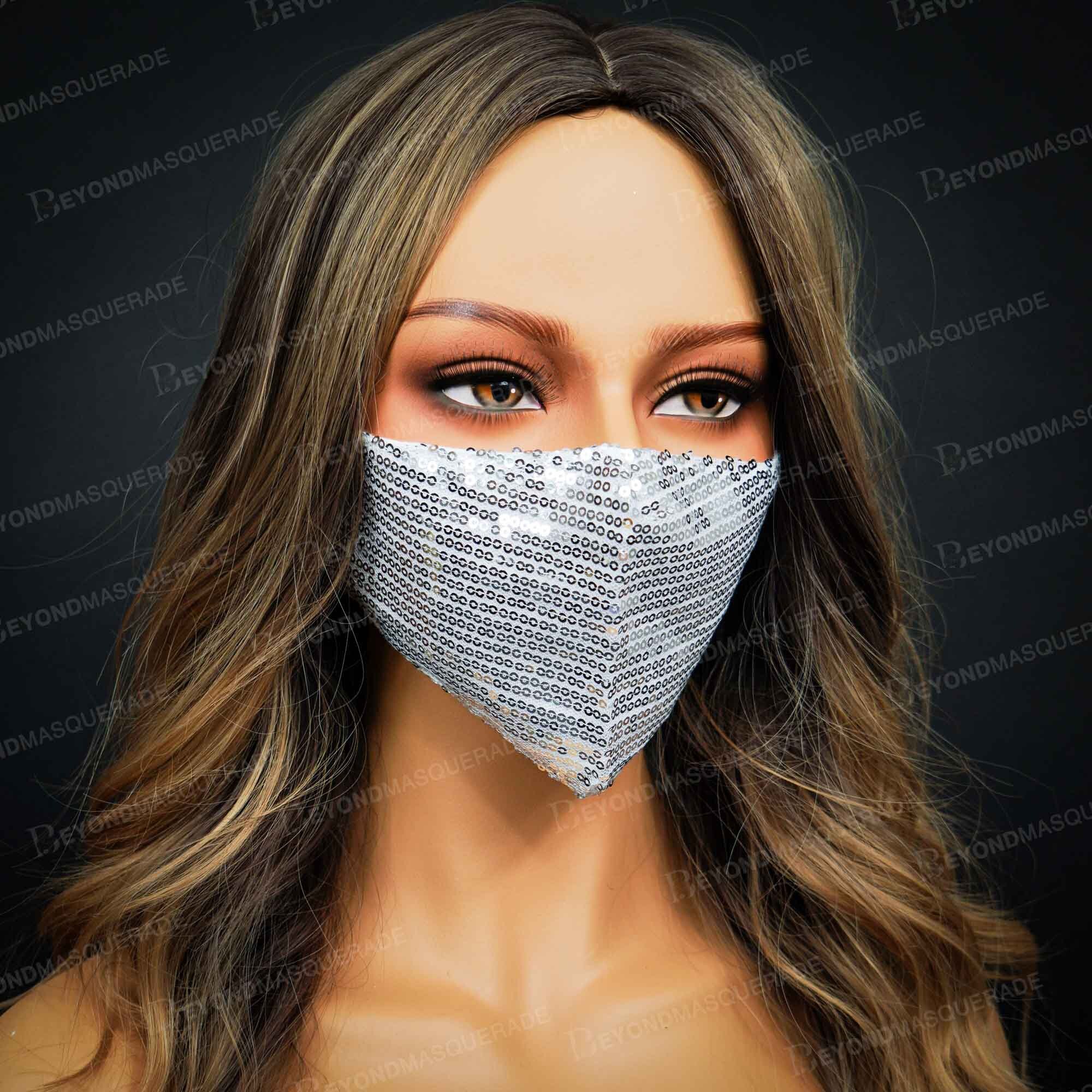 Silver Glitter Face Masks Bridal Face Masks Bridesmaid Face Etsy