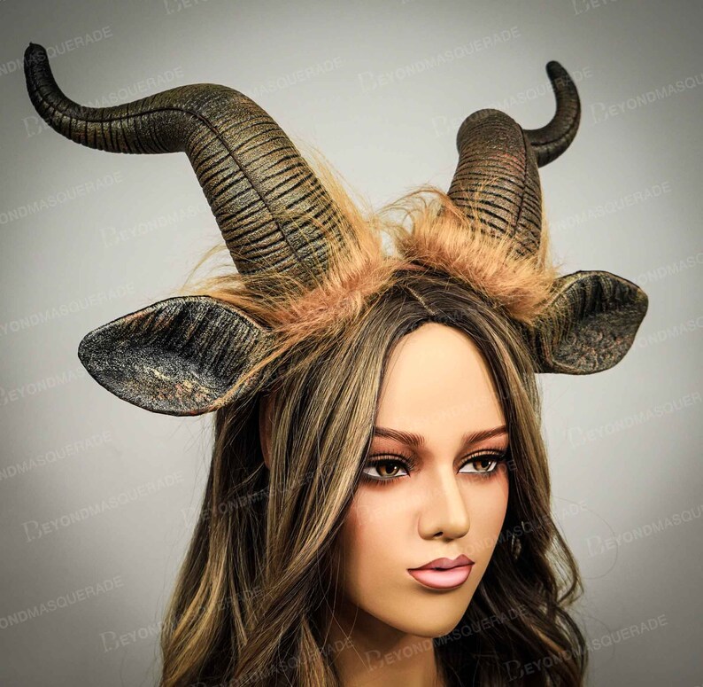 Ram Horns Headband Headdress Fantasy Woodland Cosplay Anime Etsy