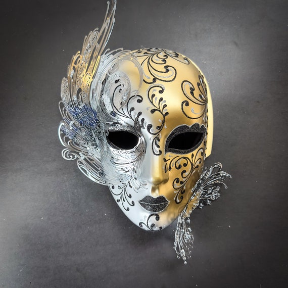 Masquerade Mask Luxurious Wall Decor Mask Silver Black
