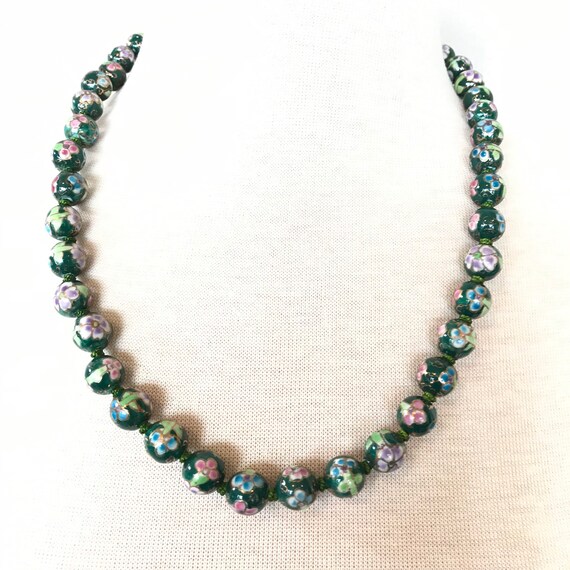 Vintage Floral bead necklace