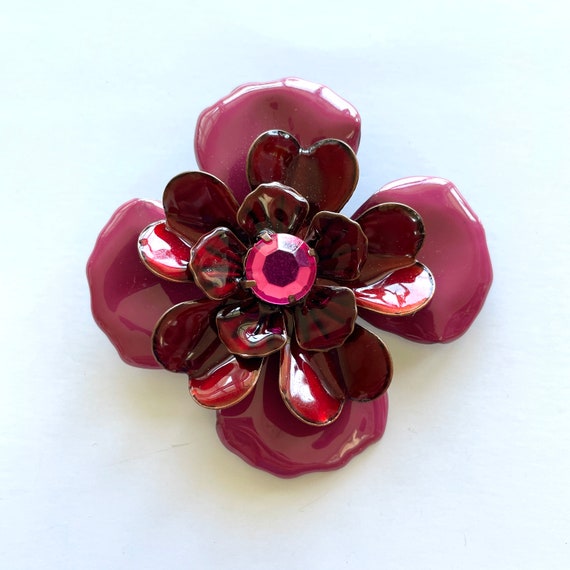 Vintage Flower Brooch - image 7