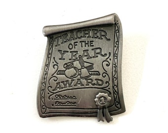 Teacher of the year award brooch