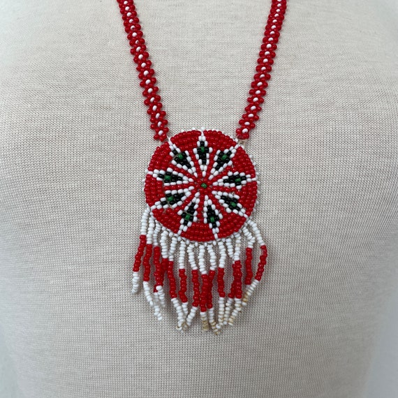 Native American Bead Necklace - image 4