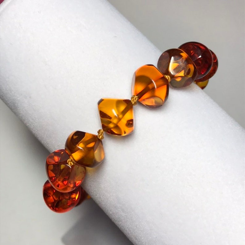 Amber lucite bracelet