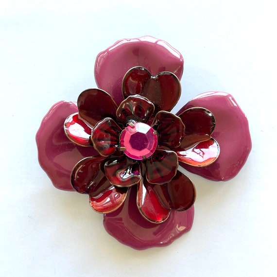 Vintage Flower Brooch - image 1