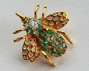 Green Emerald bug pin