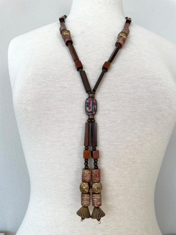 Wooden bead necklace - image 8