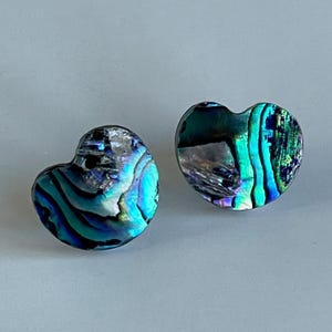 Abalone Heart Earrings